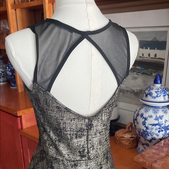 Soprano Black and Gold Textured Mini Dress - Picture 7 of 9